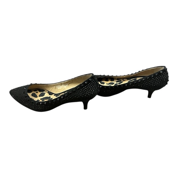 Gianni Bini Women’s Black Studded Pointed-Toe Kitten Heels – Size 7.5 - Picture 3 of 6